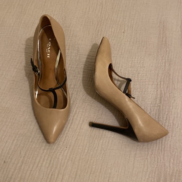 COACH BROWN  LEATHER HEELS. Size 7.5 - Picture 10 of 10